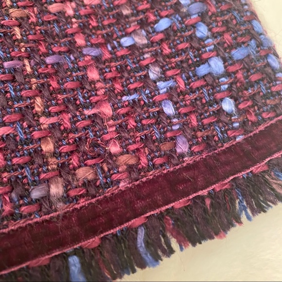 Bandolino Tweed Pencil Skirt Plum Size 4 Mini Multicolor Business burgundy - Picture 8 of 11